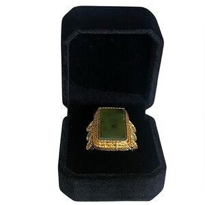 SWOBODA Vintage Jade Ring Size 7